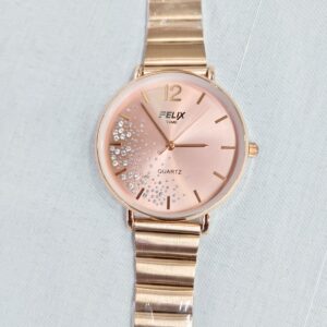 Felix Women’s Crystal-Accented Rose Gold Quartz Watch