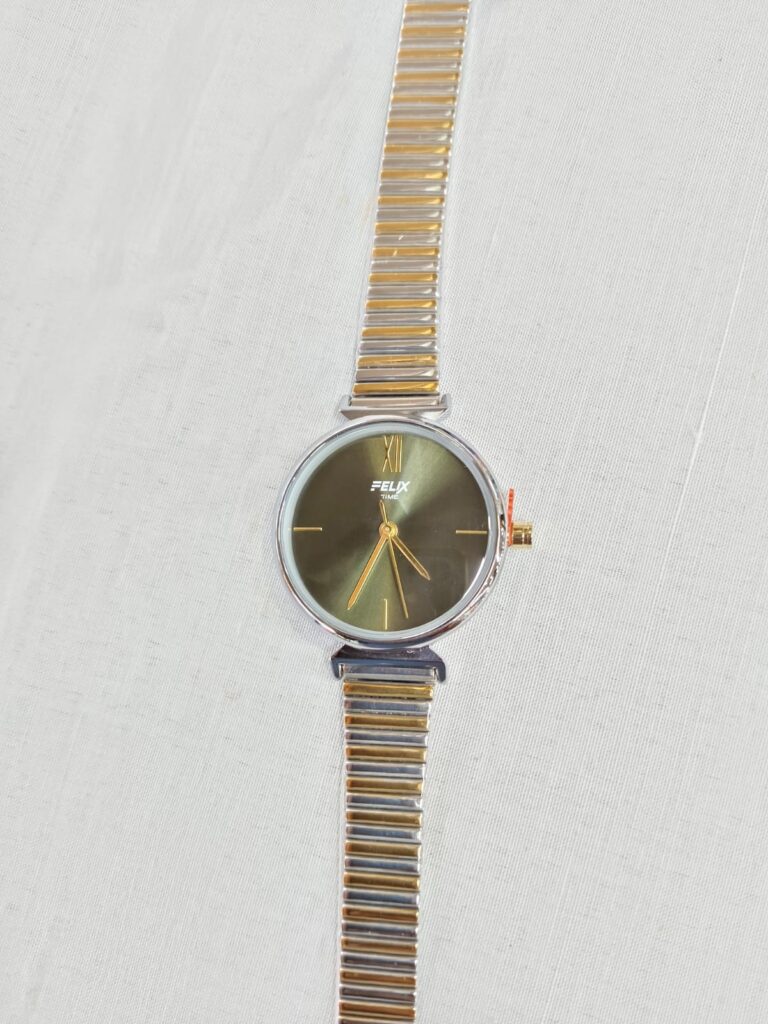 Felix Time Two-Tone Olive Sunray Watch